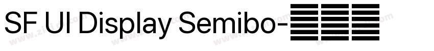 SF Ul Display Semibo字体转换